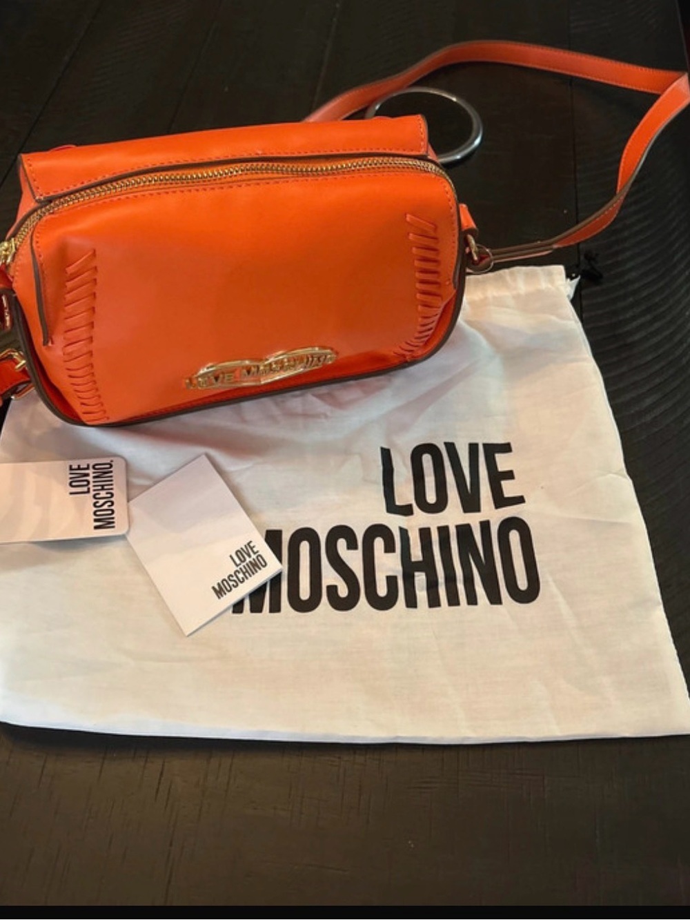 NWT Love Moschino Crossbody Bag Orange